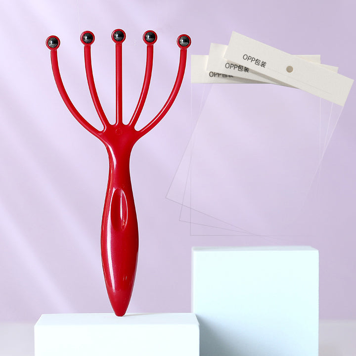 Premium Nine-Claw Head Massager - 360° Rotating Massage Beads, Handheld Steel Ball Design for Scalp & Neck Relaxation, Stress