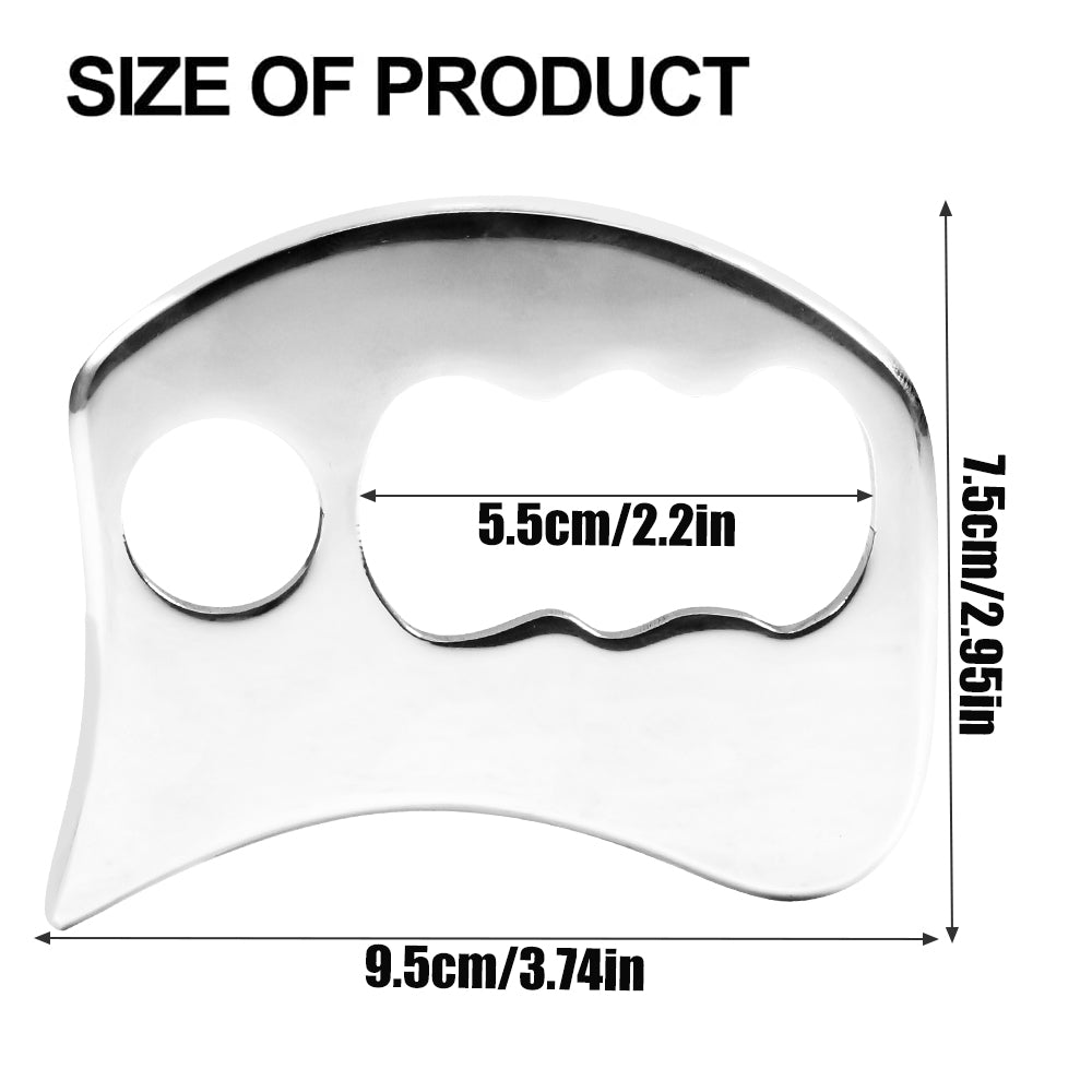 Premium Stainless Steel Gua Sha Scraping Massage Tool for Muscle Relaxation, IASTM for Back, Legs, Arms, Anti-Cellulite 