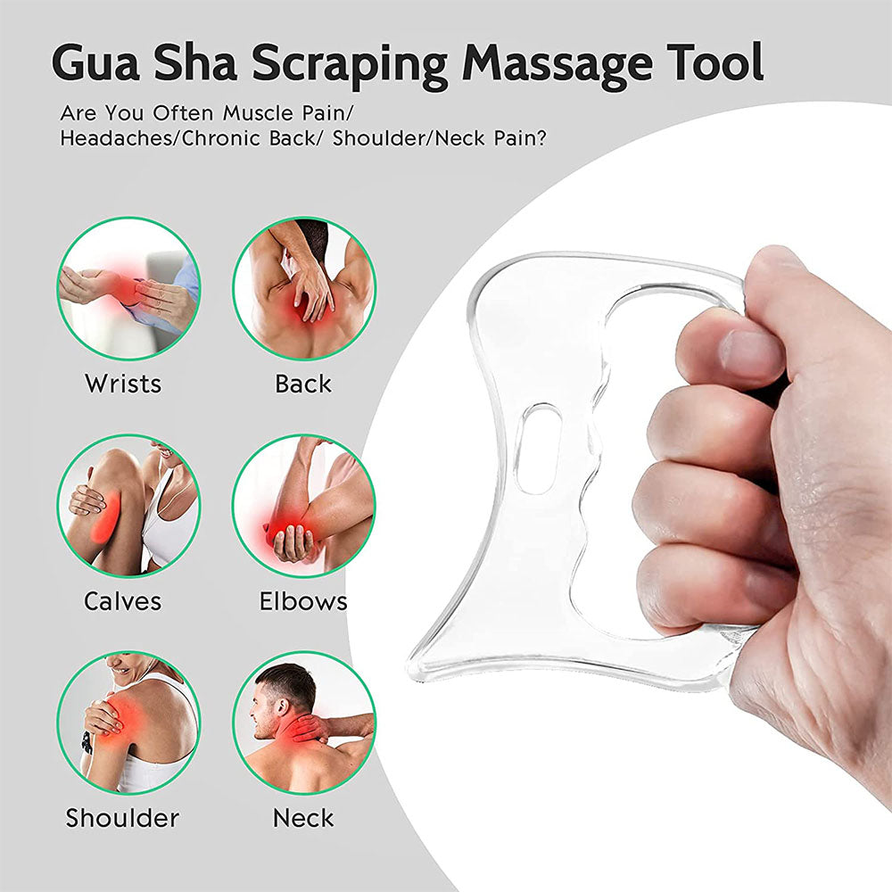 Premium Stainless Steel Gua Sha Scraping Massage Tool for Muscle Relaxation, IASTM for Back, Legs, Arms, Anti-Cellulite 