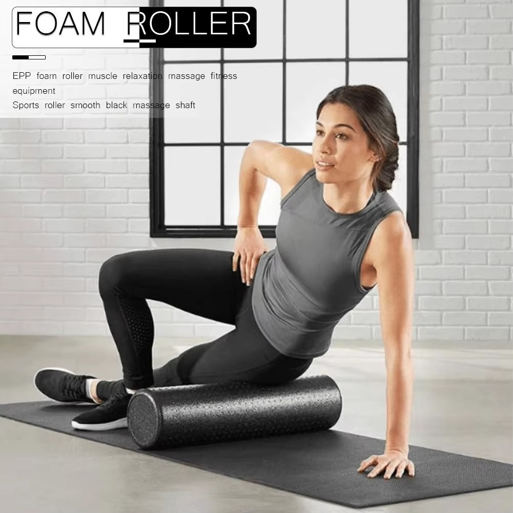 Premium High-Density Foam Roller for Back Stretching, Yoga, Pilates & Muscle Recovery, Firm Full-Body Athletic Massage Tool for Post-Workout Flexibility, Deep Tissue Therapy, 36x6 inch - StrengthXPhysiotherapy
