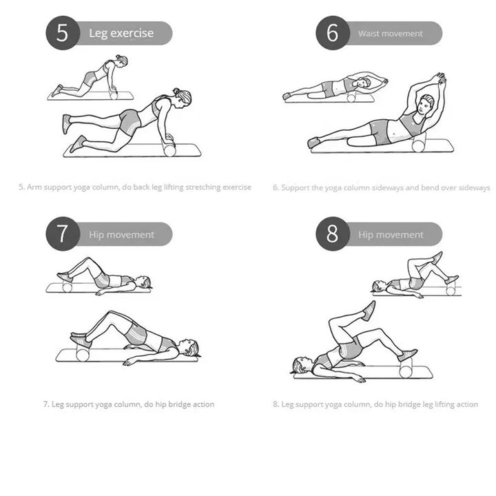 Premium High-Density Foam Roller for Back Stretching, Yoga, Pilates & Muscle Recovery, Firm Full-Body Athletic Massage Tool for Post-Workout Flexibility, Deep Tissue Therapy, 36x6 inch - StrengthXPhysiotherapy