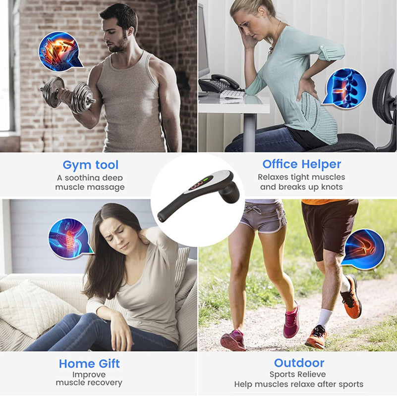 Premium USB Handheld Electric Wand Massager - High Frequency Vibration Deep Tissue Massage Machine for Body, Neck, and Back Pain Relief - StrengthXPhysiotherapy