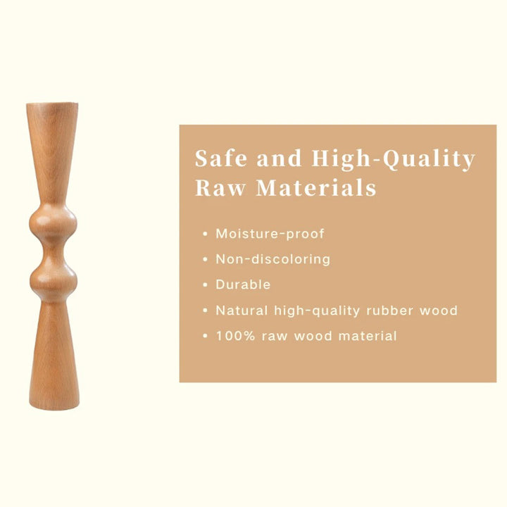 Premium Wood Back Roller for Muscle Recovery, Spine Alignment & Pain Relief, Manual Back Massager, Deep Tissue Roller for Back, Waist, Neck, Shoulders, and Calves, High-Quality Rubber Wood - StrengthXPhysiotherapy