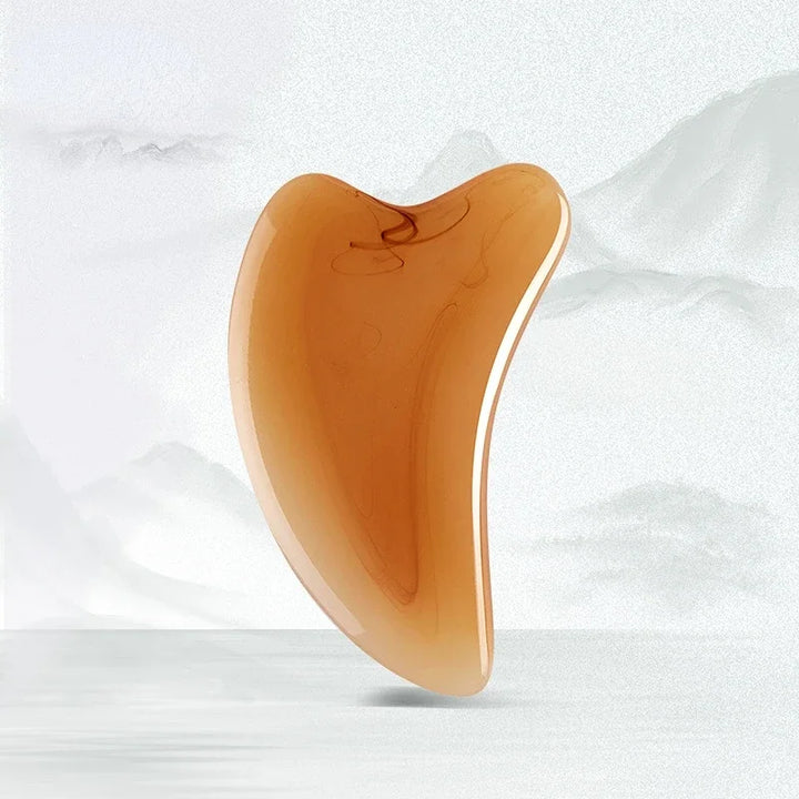Premium Resin Face Lifting Gua Sha Tool - Y-shaped Fork Massage Plate for Facial Sculpting, Nose Massage, and Trigger Point