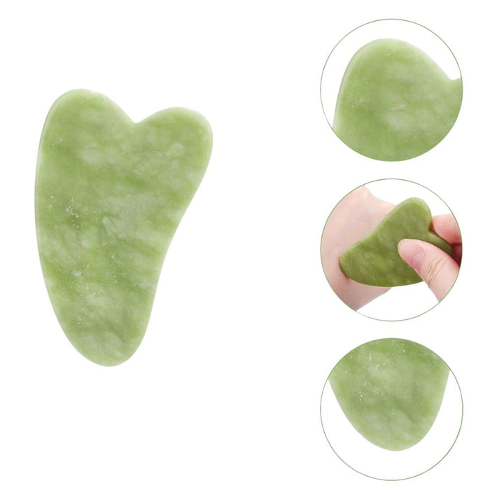 Premium Natural Jade Gua Sha Scraper Board for Face Massage, Acupoint Meridian Relaxation, Skin Lifting and Eye Care SPA Tool