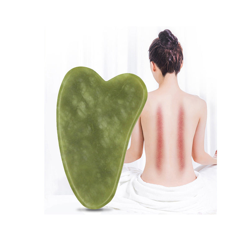 Premium Natural Jade Gua Sha Scraper Board for Face Massage, Acupoint Meridian Relaxation, Skin Lifting and Eye Care SPA Tool