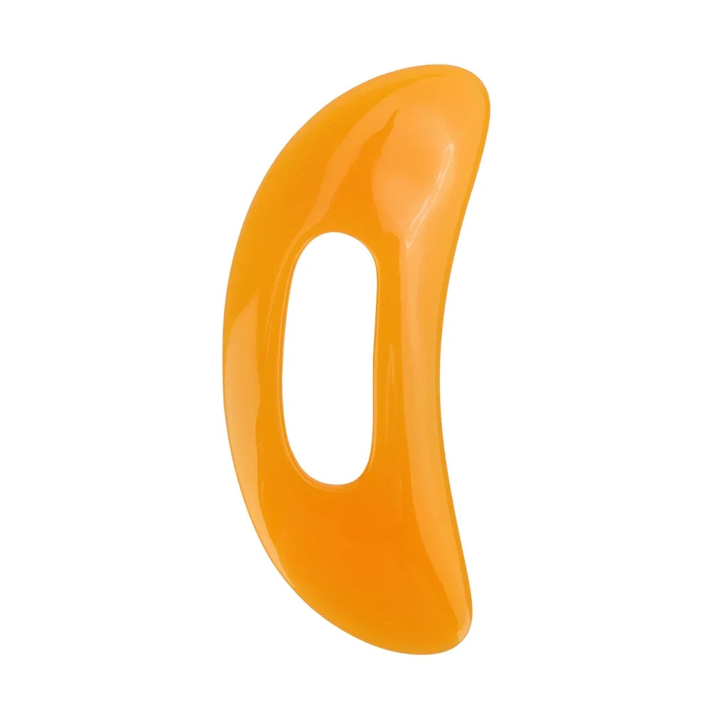 Premium Gua Sha Board Resin Massager Scraper for Face Neck Back Acupuncture Therapy - Yellow Green Beige - Massage Tool for 