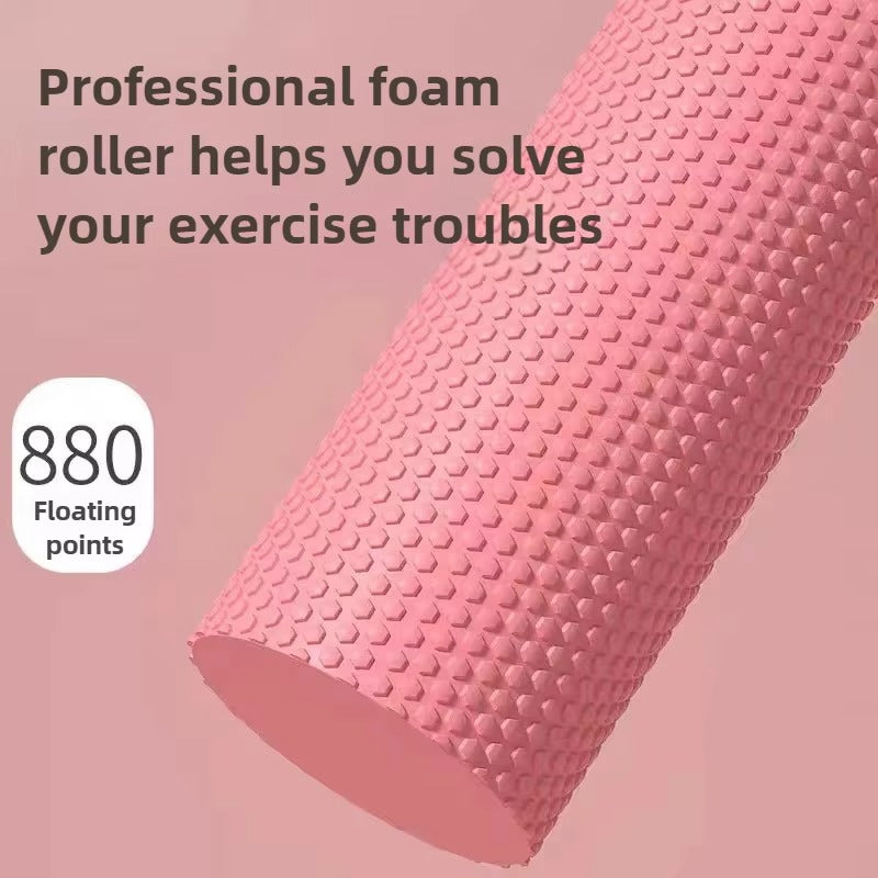 Premium EVA Foam Yoga Roller for Pilates & Home Workouts, 9.5cm Diameter, 29.7cm Length, Enhanced Hexagonal Design for Effective Muscle Recovery and Flexibility - StrengthXPhysiotherapy