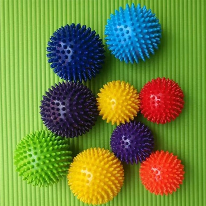 Premium Spiky Massage Ball for Myofascial Release, Deep Tissue Therapy, Stress Relief, and Muscle Soreness Relief - PVC Lacrosse Ball for Feet, Hands, Back, and Whole Body Massage - StrengthXPhysiotherapy