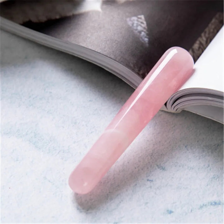 Premium Natural Quartz Yoni Wand Crystal Massage Stick for Acupuncture, Face Scraping, and Beauty Care – Made from Rose Quartz