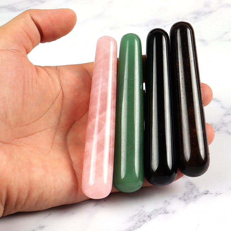 Premium Natural Quartz Yoni Wand Crystal Massage Stick for Acupuncture, Face Scraping, and Beauty Care – Made from Rose Quartz