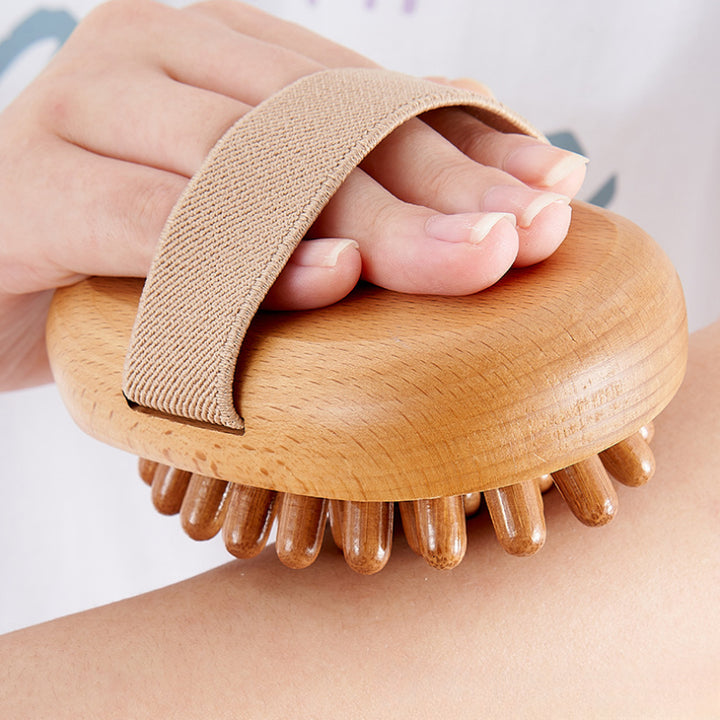 Premium Anti-Cellulite Wooden Massage Brush for Body and Scalp – Soothing Air Cushion Design, Essential Oil Spa Treatment, 