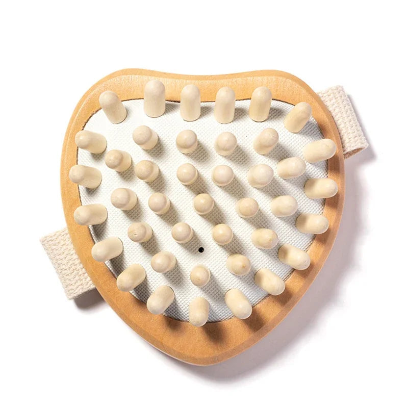 Premium Anti-Cellulite Wooden Massage Brush for Body and Scalp – Soothing Air Cushion Design, Essential Oil Spa Treatment, 