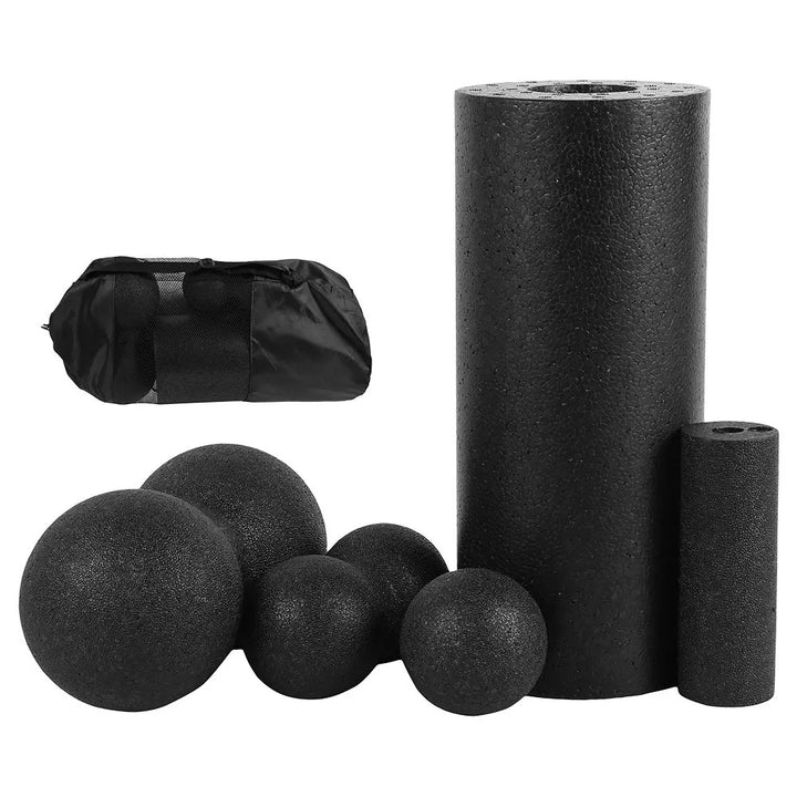 Premium Foam Roller Set for Muscle Recovery, Yoga, and Fascia Release, High-Density EPP Back Roller Massage Balls for Men & Women, 3/5 PCS Fitness Equipment for Flexibility and Pain Relief - StrengthXPhysiotherapy