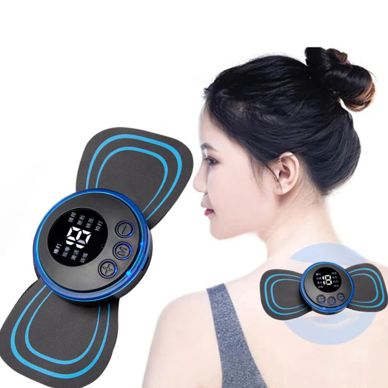 Premium Electric Pulse Neck Massager EMS TENS Cervical Massager for Neck and Back Pain Relief, Muscle Stimulator, and Deep 