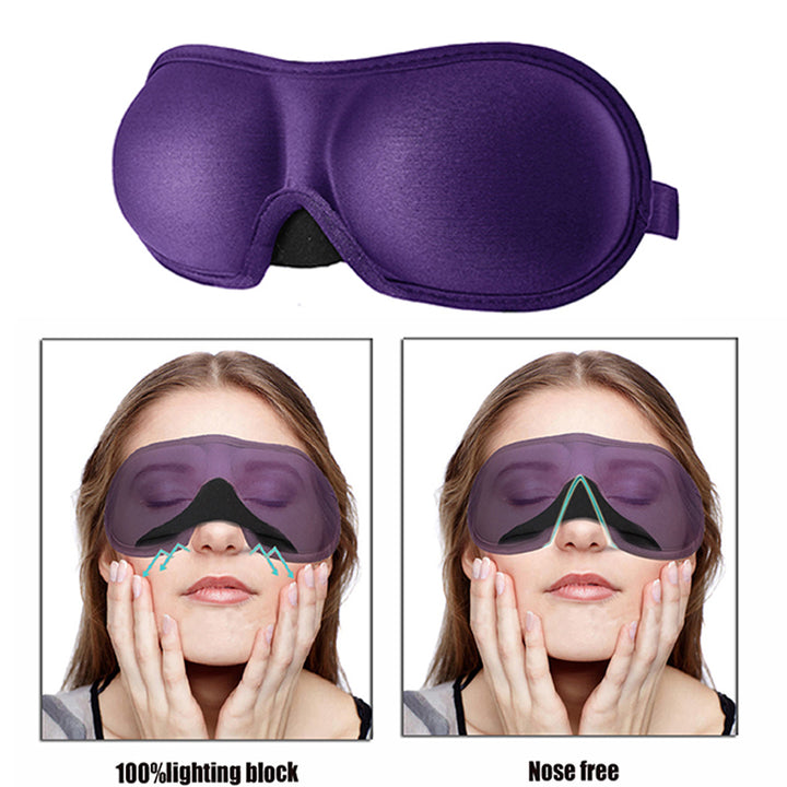 Premium 3D Sleep Mask – Soft Memory Foam Eye Mask for Sleep, Travel, and Migraine Relief – Blockout Light, Comfortable and 