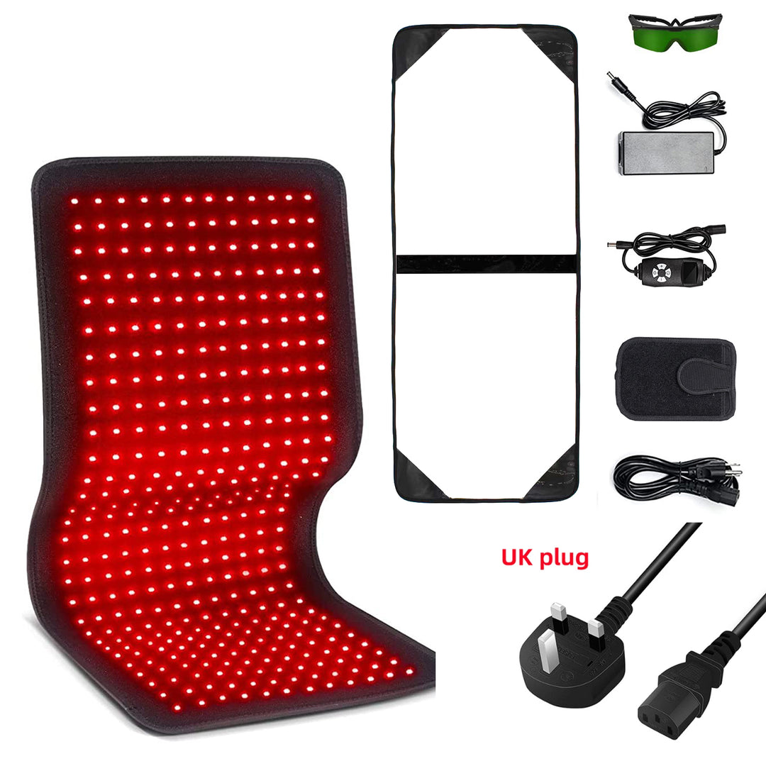 Premium Red & Infrared Therapy Belt for Body Pain Relief & Slimming – 660nm/850nm Large LED Heating Pad with 360 LEDs,  