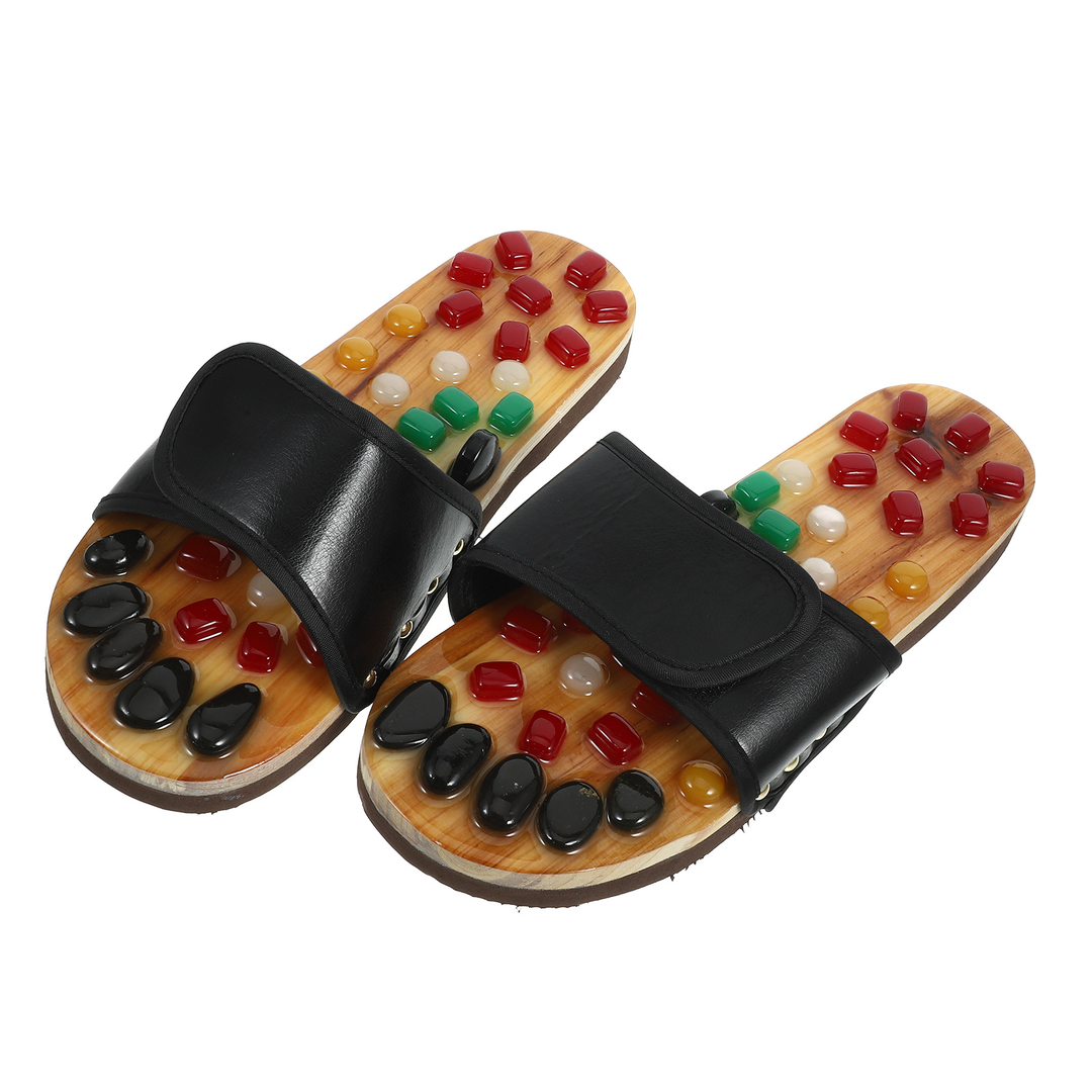 Premium Reflexology Foot Massager Sandals - Adjustable Acupressure Slippers for Stress Relief and Comfort - Non-Slip EVA