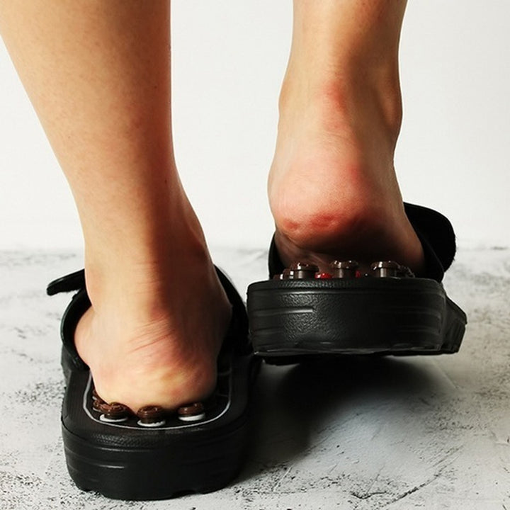 Premium Foot Massage Slippers for Reflexology and Moxibustion – Comfortable Walking Shoes for Pain Relief and Relaxation, 