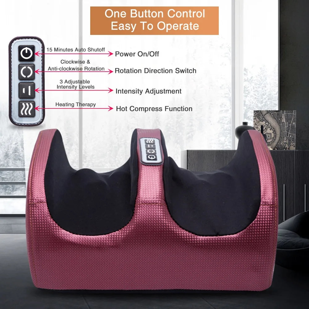 Premium Electric Massage Pillow for Back, Neck & Shoulder Relief – 3D Deep Tissue Nodes, Infrared Heating, Multiple Massage 