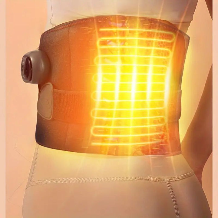 Premium Electric Waist Massager – Portable Lumbar Heating Belt with 3 Vibration Levels & Temperature Control – Adjustable Waist Support Brace for Pain Relief & Comfort - StrengthXPhysiotherapy