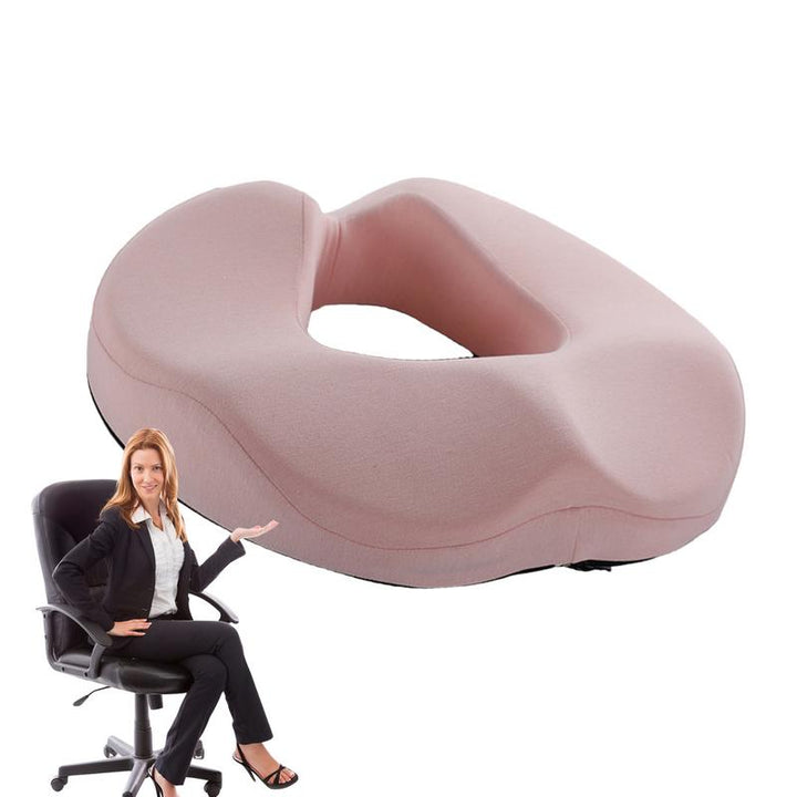 Premium Memory Foam Donut Seat Cushion – Tailbone, Hemorrhoid, Sciatica, and Bed Sore Relief for Office, Travel, or Home Use 
