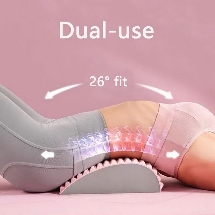 Premium Back and Neck Stretcher Pillow with Lumbar Support, Ergonomic Spinal Corrector for Posture Correction, Body Pain 