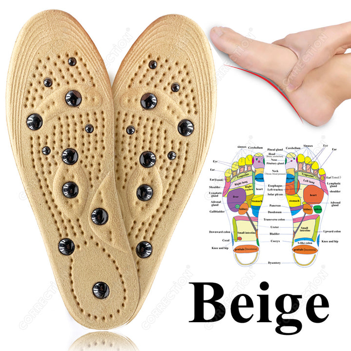 Premium Magnetic Therapy Insoles for Foot Acupressure - Soft Sports Cushion Inserts, Sweat-Absorbing & Deodorant, Unisex 