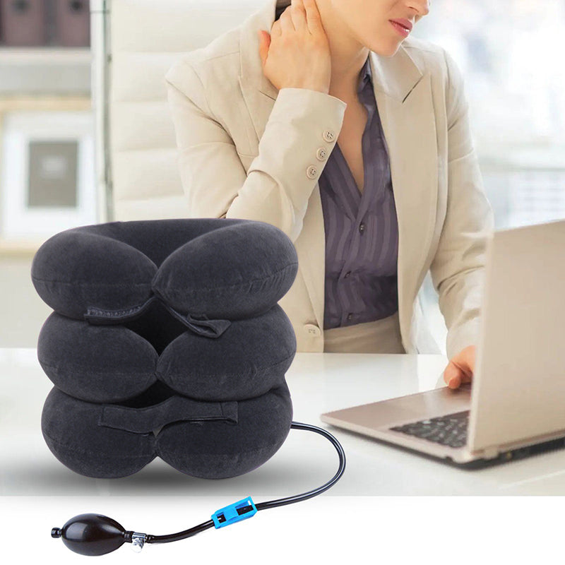 High-Quality Inflatable Neck Collar Pillow for Cervical Traction & Posture Correction, Orthopedic Pain Relief for Neck,
