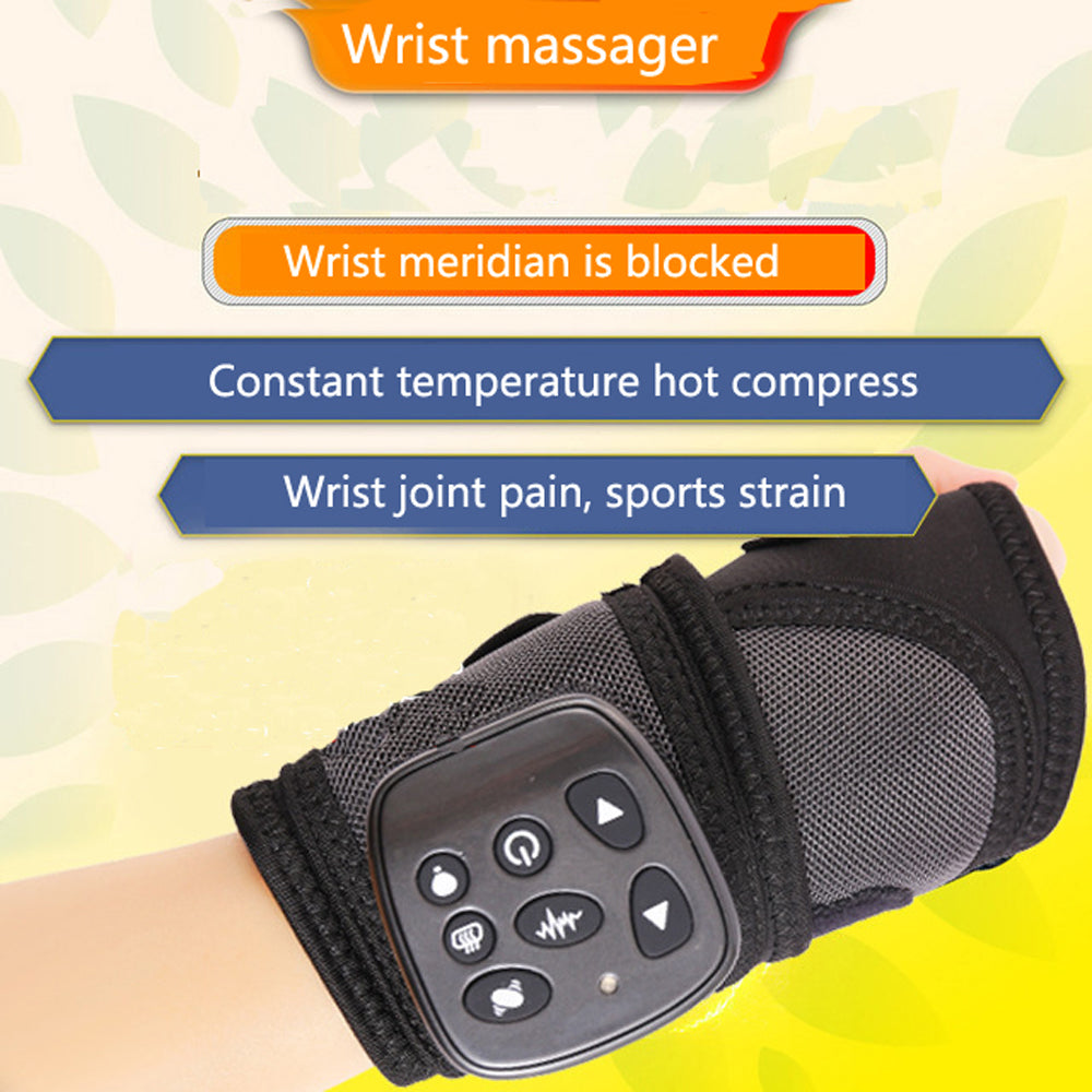 Premium Electric Hand Massager - 3-in-1 Multi-Function Vibration Wristband with Air Compression, Heat, and Kneading for 