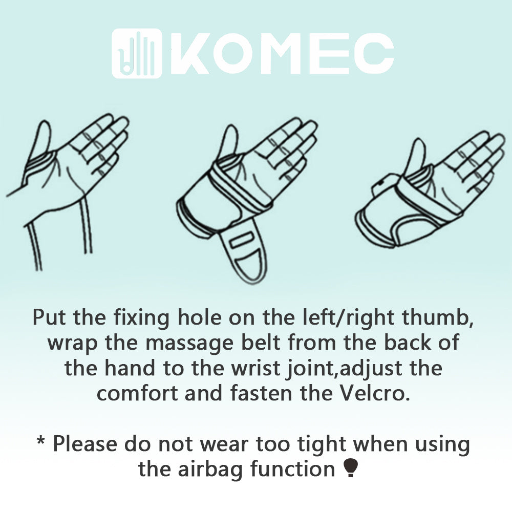 Premium Electric Hand Massager for Pain Relief | 3-in-1 Air Compression, Heat, Vibration | Cordless Massage Machine for