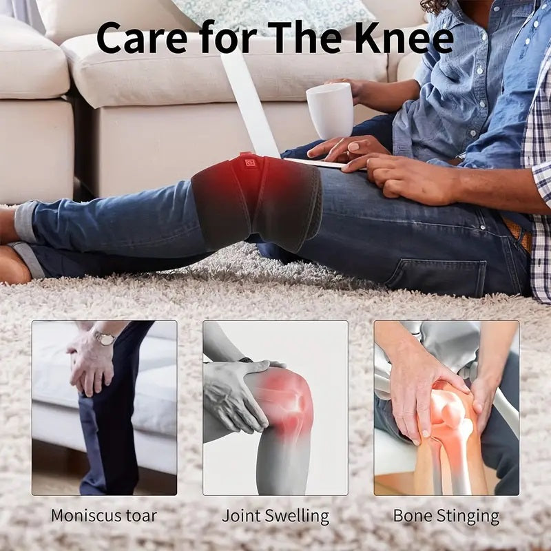 Premium Electric Heating Knee Protection – Adjustable Knee Joint Care Tool with 3 Temperature Levels and One-Click Control 
