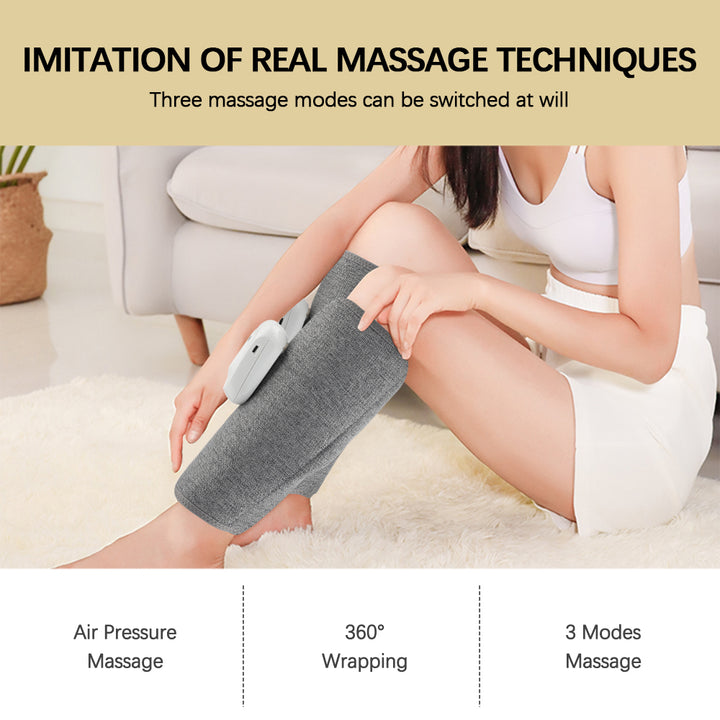 Premium Electric Leg Massager - Wireless, Rechargeable Air Compression Calf Massage for Muscle Relief & Relaxation | Health 