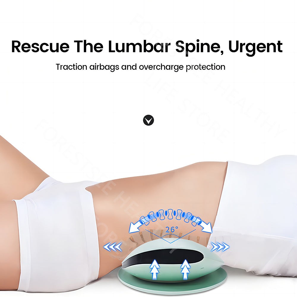 Premium Electric Lumbar Traction Device for Lower Back Pain Relief – Vibration & Thermal Therapy, Ergonomic Design,