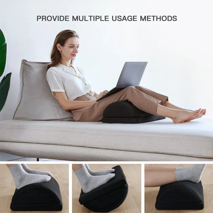 Premium Ergonomic Foot Rest for Under Desk, Office Foot Stool for Comfort and Support, Anti-Slip Footrest Pillow for Work, 