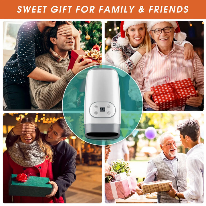 Premium Heated Hand Massager with Air Pressure and Hot Compress for Arthritis Relief, Cold Hand Comfort, and Finger Numbness