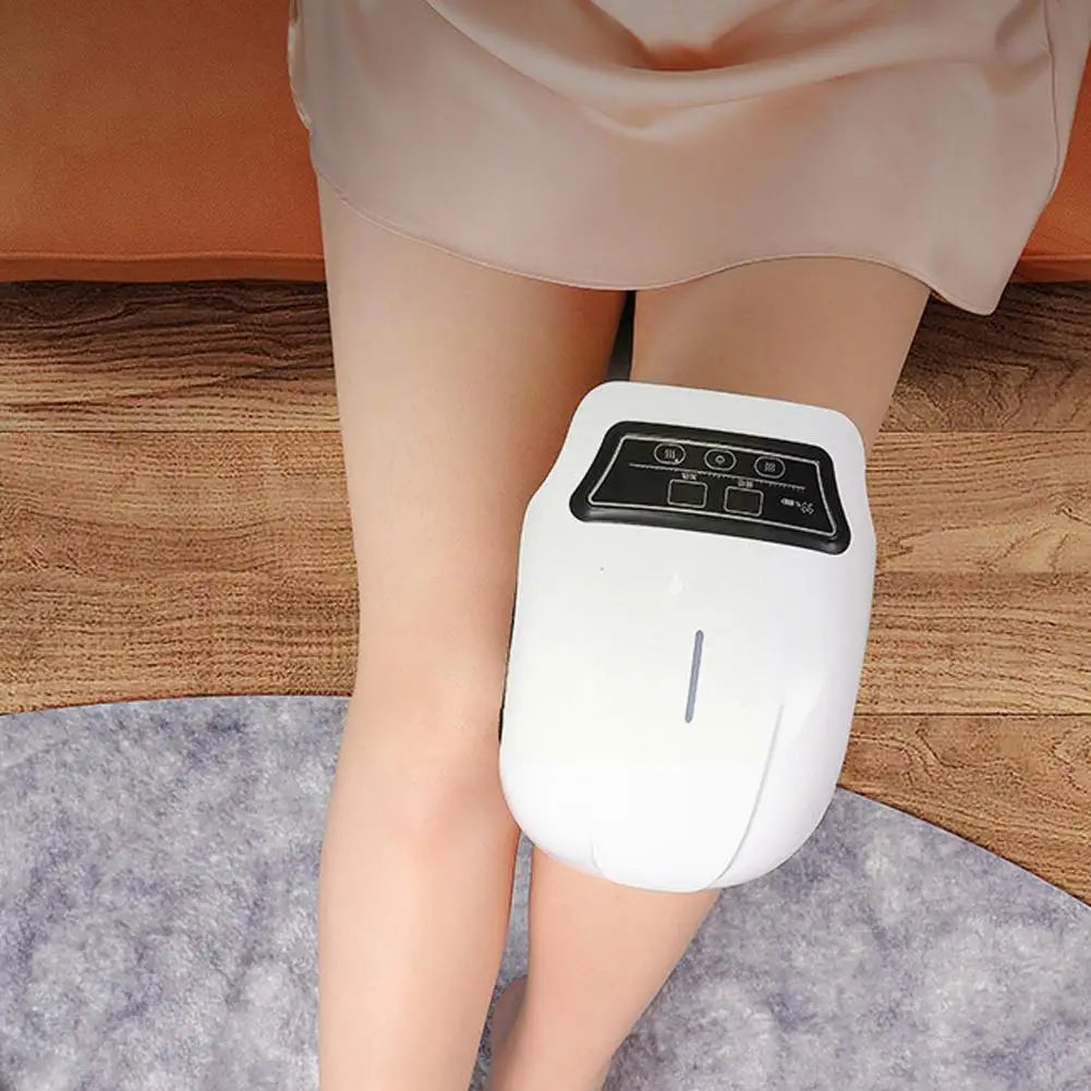Premium Wireless Heated Knee Massager - Multifunctional Vibration & Hot Compress Therapy, 360° Wrap, Adjustable Temperature 