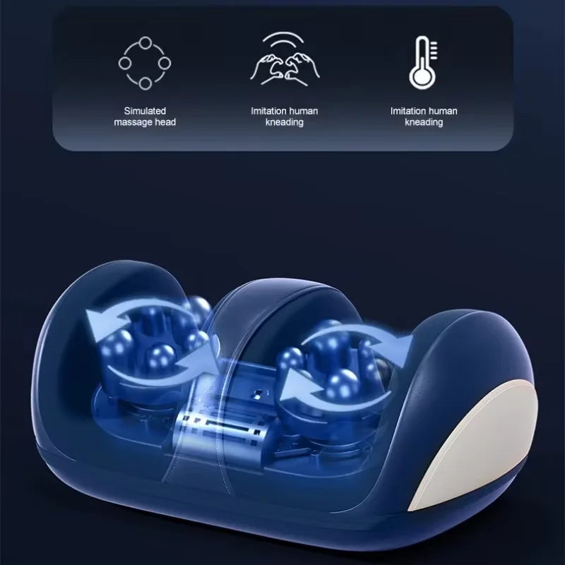 Premium Electric Foot Leg Massager | Deep Tissue Shiatsu Kneading | Heated Roller for Calf Relief | Stress Relief Foot Care 