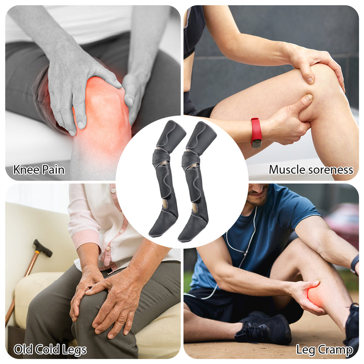 Luxury Air Wave Leg Massager with Infrared Heat & Air Pressure Technology for Thigh, Knee, and Calf Relief – 5 Intensity 