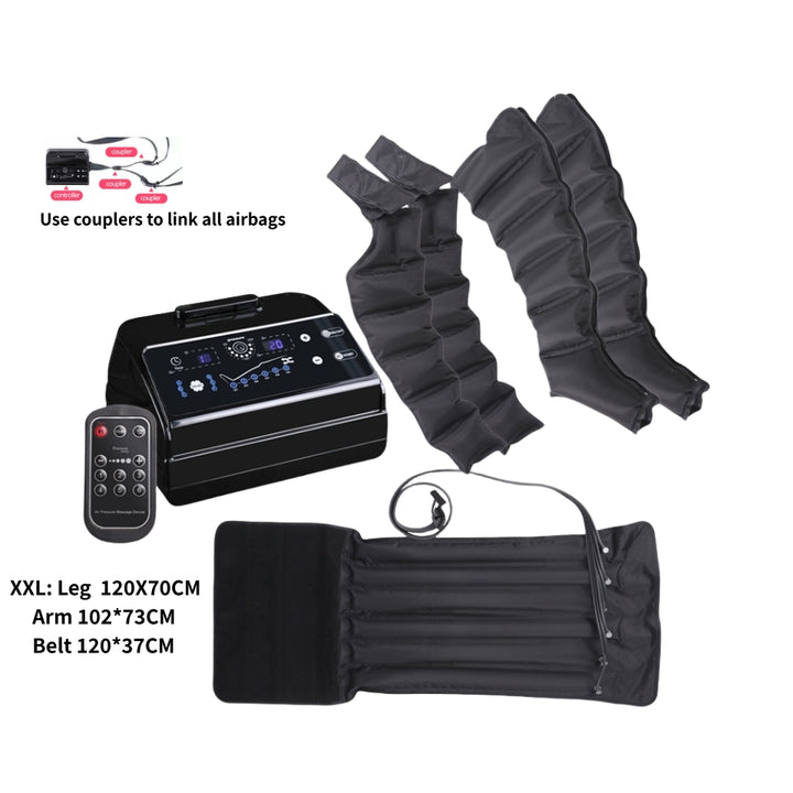 Premium Air Compression Leg Massager for Varicose Veins Relief, Blood Circulation Boost, Adjustable Cuffs, and Relaxation -