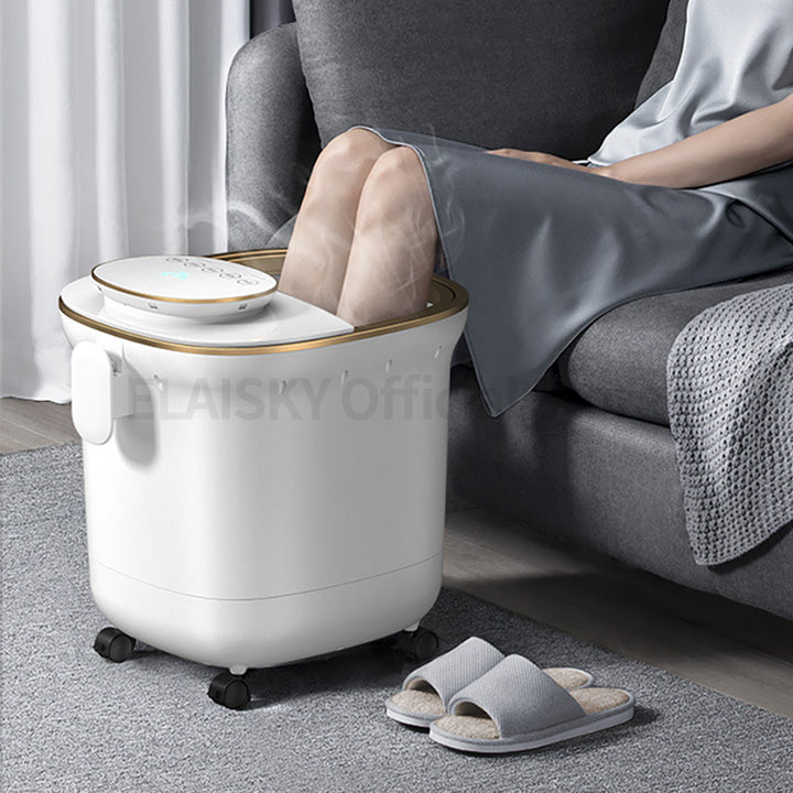 Luxury Foot Spa Bath Massager with Heat & Bubbles, Digital Temperature Control, Motorized Rollers, Adjustable Time Pedicure 
