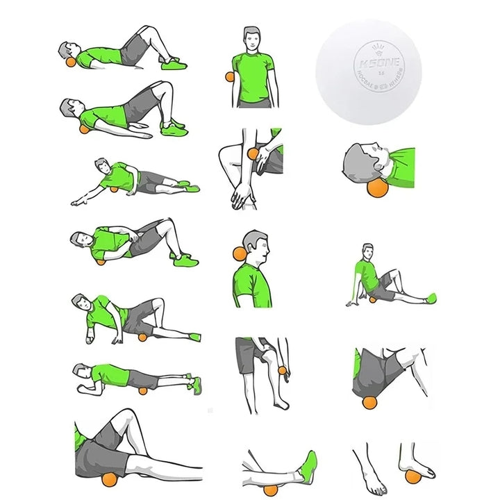 Premium TPE Trigger Point Massage Ball - Yoga, Foot & Leg Acupoint Roller for Muscle Relaxation, 5cm Diameter, Lightweight