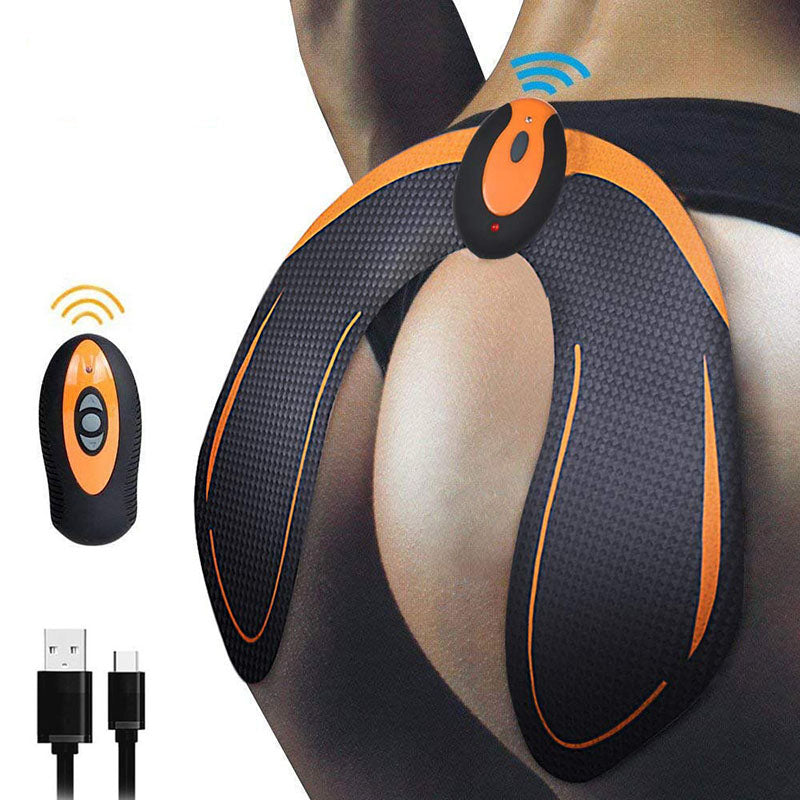 Premium EMS Muscle Stimulator Abdominal Hip Trainer with LCD Display | USB Rechargeable Fitness Toner for Body Slimming & 