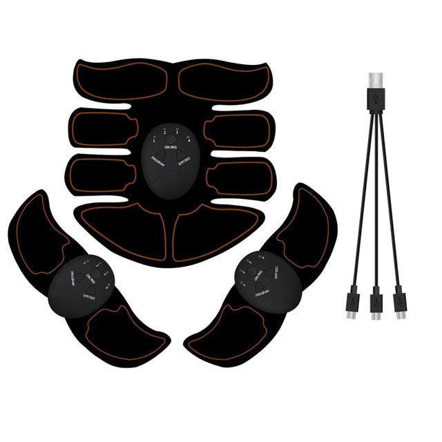 Premium EMS Muscle Stimulator Abdominal Hip Trainer with LCD Display | USB Rechargeable Fitness Toner for Body Slimming & 