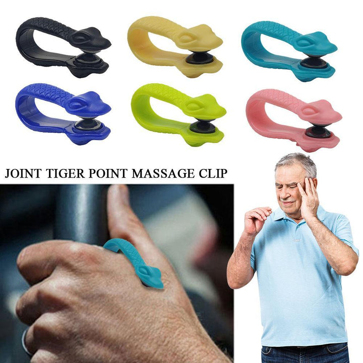 Premium Acupressure Massage Clip for Headache Relief | Finger Joint Meridian Massager for Stress and Anxiety | Portable Hand 