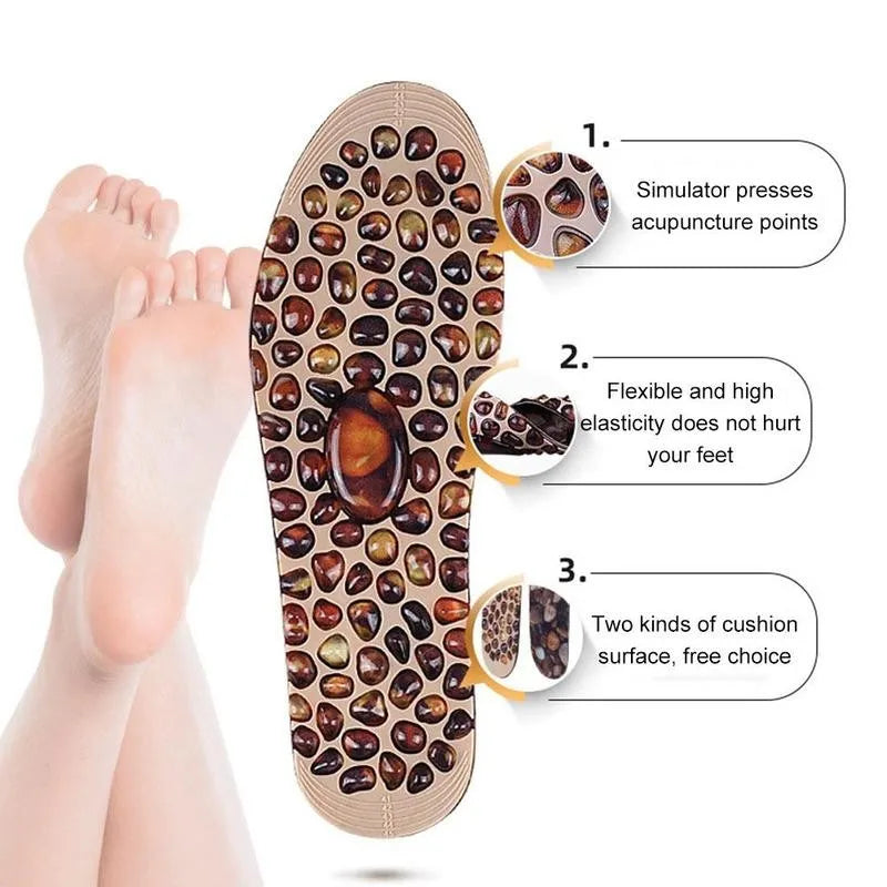 Premium Magnetic Massage Insoles for Foot Acupressure, Slimming Shoe Pads for Weight Loss in Men and Women, High-Quality 