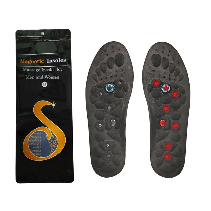 Premium Acupressure Foot Insoles for Men & Women - Orthopedic Gel Magnetic Shoe Inserts for Fatigue Relief, Odor Control  