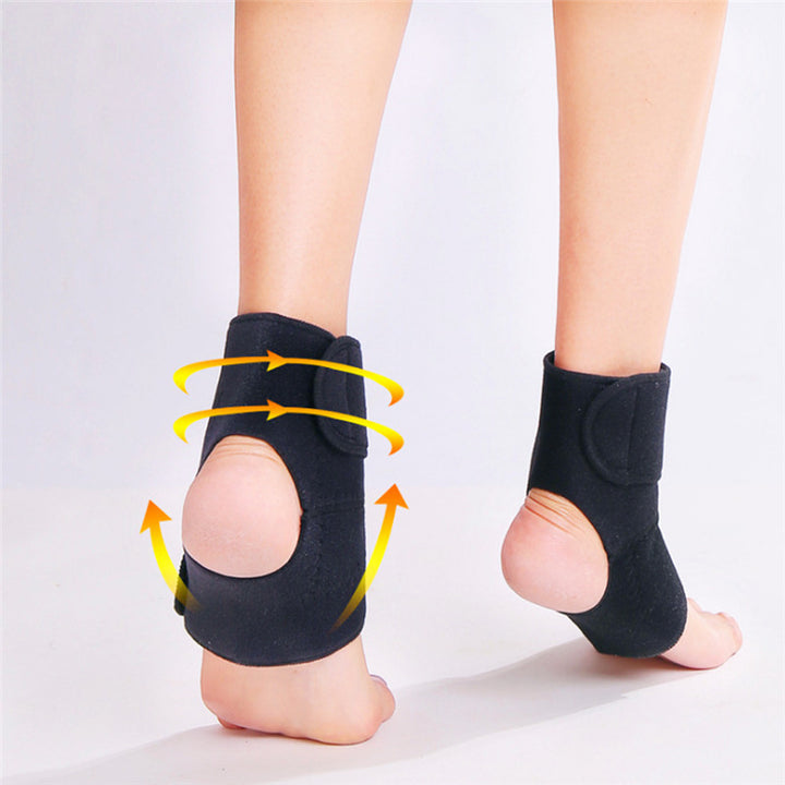 Premium Magnetic Therapy Ankle Brace with Tourmaline, Self-Heating Far Infrared Support, Adjustable Compression, Foot