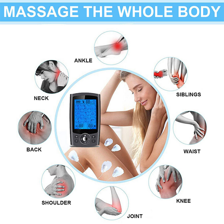 Premium Adjustable Electric Muscle Massager - Slimming Machine with 24 Modes, Rechargeable Design, and Intensity Control for 