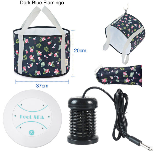 Premium Electric Foot Spa Massager – Mini Ionic Detox Bath with Vibrating Whirlpool & Pressotherapy, Aqua Cleanse for 